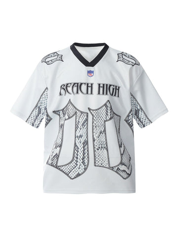 RETRO® Jersey Style Snake Print T-Shirt