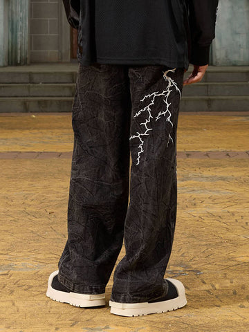 RETRO® High Street Hip-hop Distressed Washed Jeans - 2185