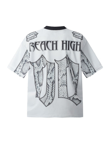 RETRO® Jersey Style Snake Print T-Shirt