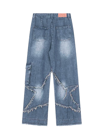 RETRO® Patch Embroidered Straight-leg Jeans - 1572