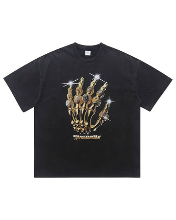 RETRO® “Royal Bones” 300G Oversized Heavyweight Graphic T-Shirt