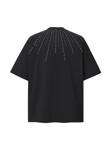 Heavy Rhinestone Short-Sleeve T-shirt